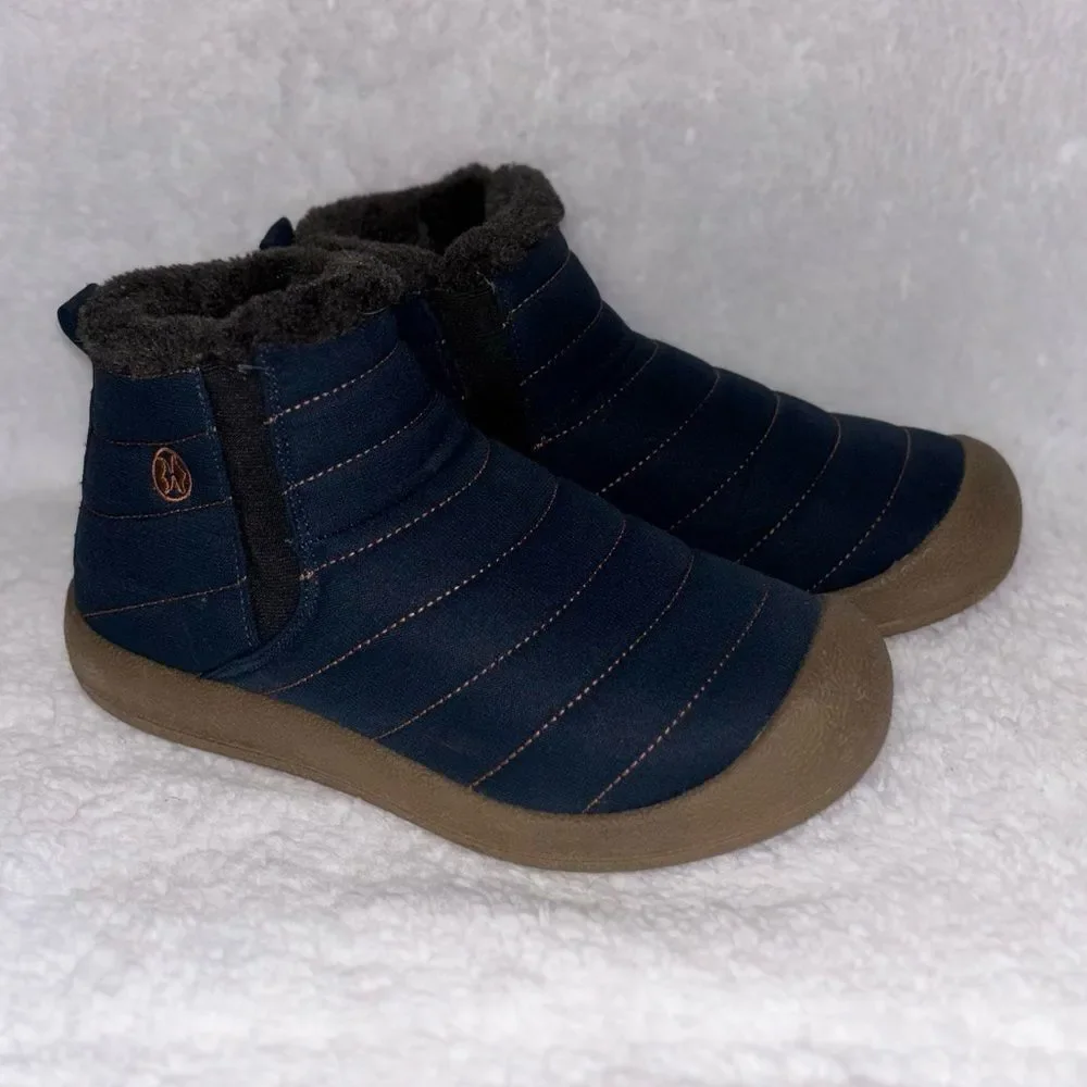 Men’s 7 / Women’s 8 Unisex Slip-On Boots • EU 39 • Faux Fur Lined